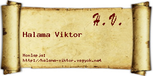 Halama Viktor névjegykártya